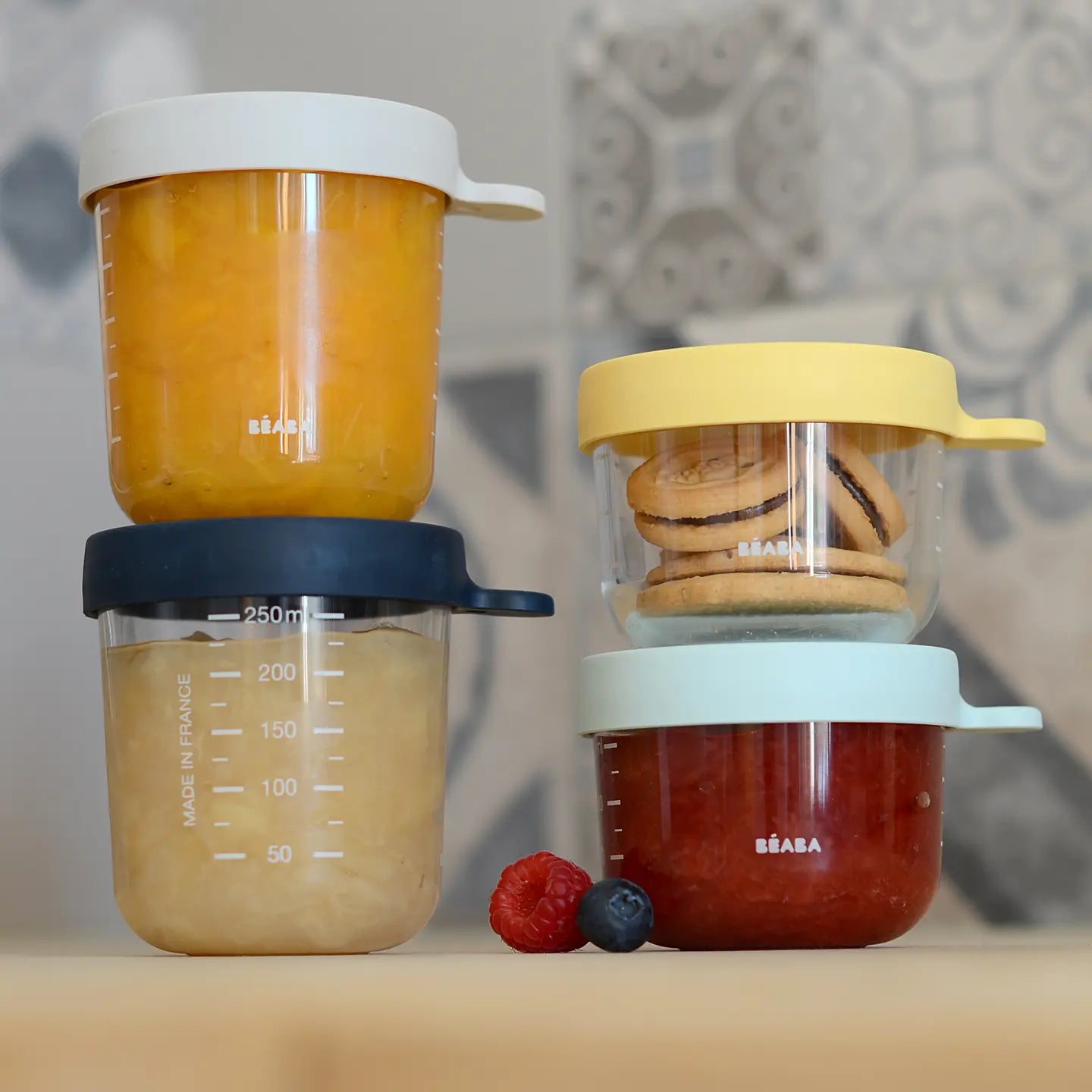 B-Ware Bèaba Portionsbehälter Set Behälter Aufbewahrungsbox Glas Babynahrung 2 Sets - 3384349129965