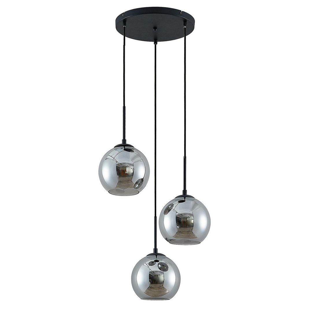 Lindby Jurian Pendelleuchte Hängelampe Deckenlampe Lampe Licht 3-flg E27 schw416