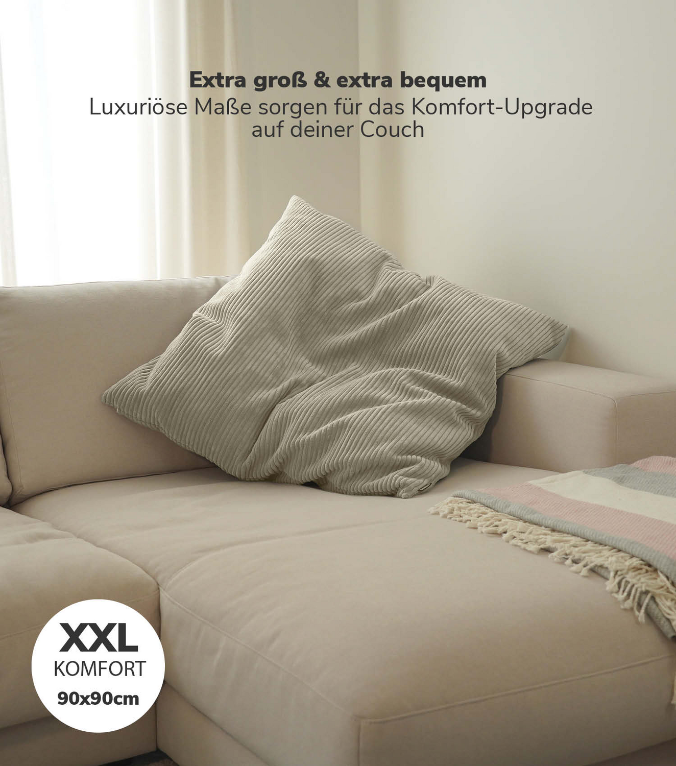 Coussin de canapé XXL Mokebo « Le Doux et Confortable », Coussin Géant et Confortable, Coussin XXL (article de seconde main)