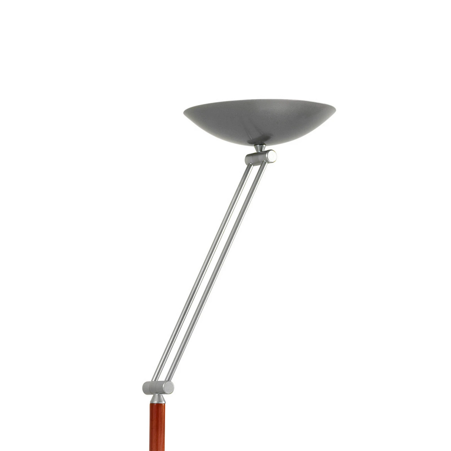 B-Ware Aluminor Deckenfluter Stehlampe Led Braun Silber Stahl Holz Höhenverstellbar Dim
