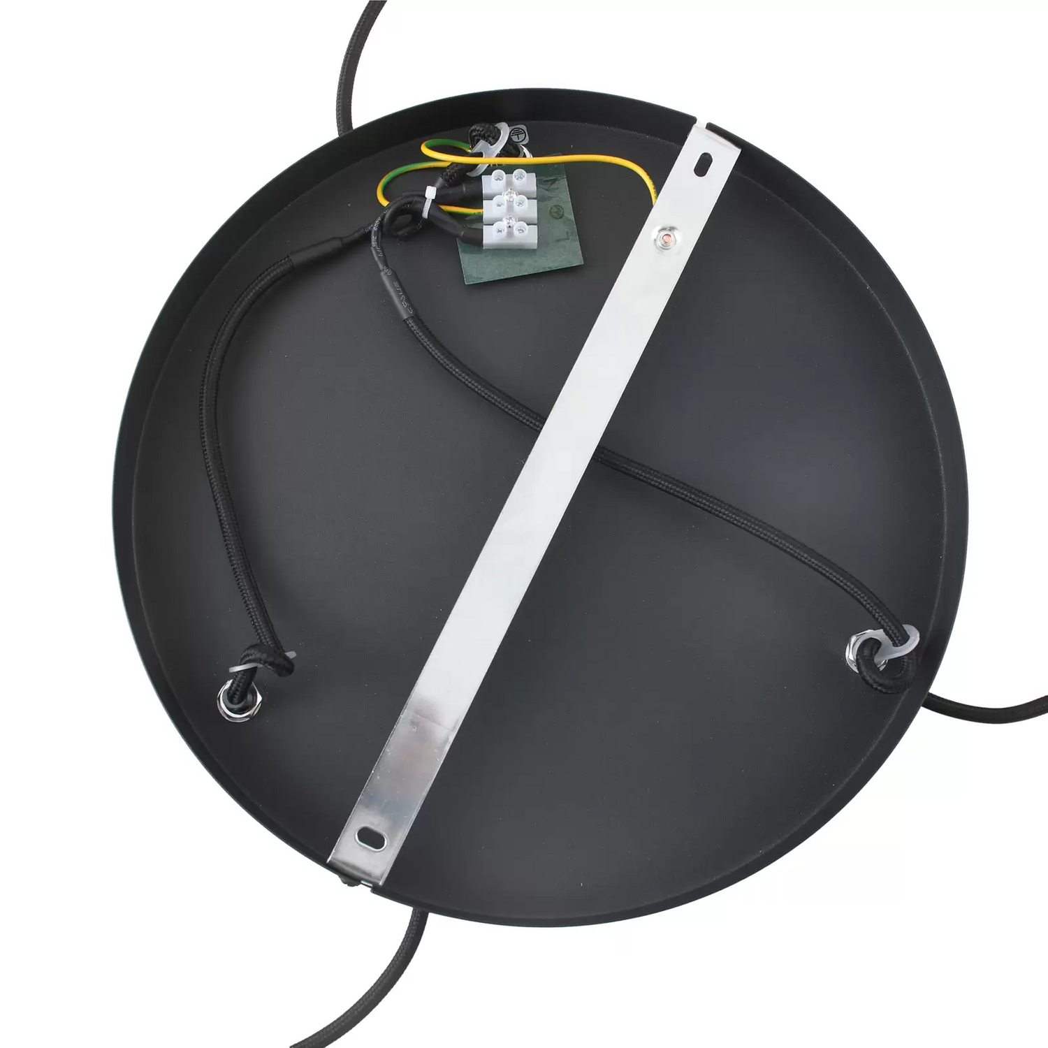 B-Ware Lindby Hängelampe Ovelia Hängeleuchte Leuchte Schwarz Braun Beige Rund 3 Flg.