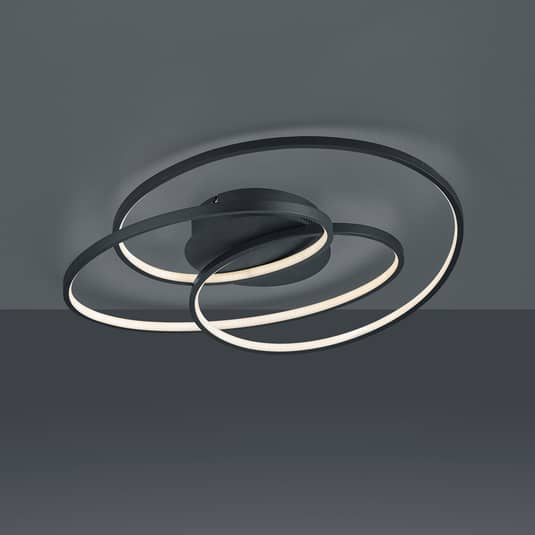 Trio Lighting Led Deckenlampe Gale Hängelampe Lampe Leuchte 60 Cm Schwarz Matt B-Ware - 4017807441437