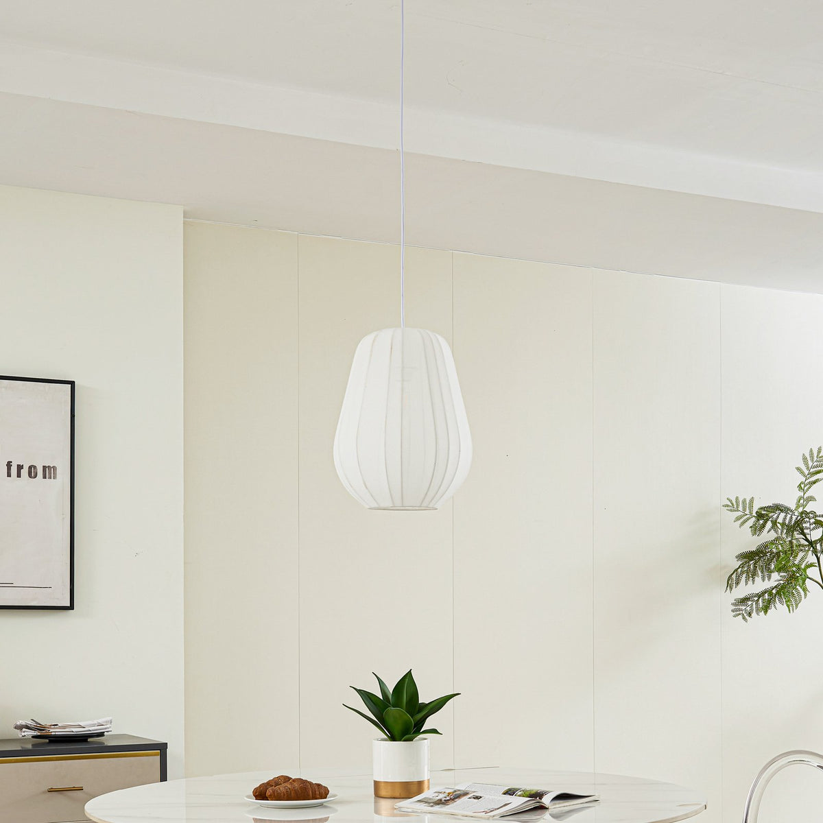 Lindby Hängeleuchte Helin LED Pendelleuchte Lampe dimmbar weiß 38cm hoch - 4251911793796