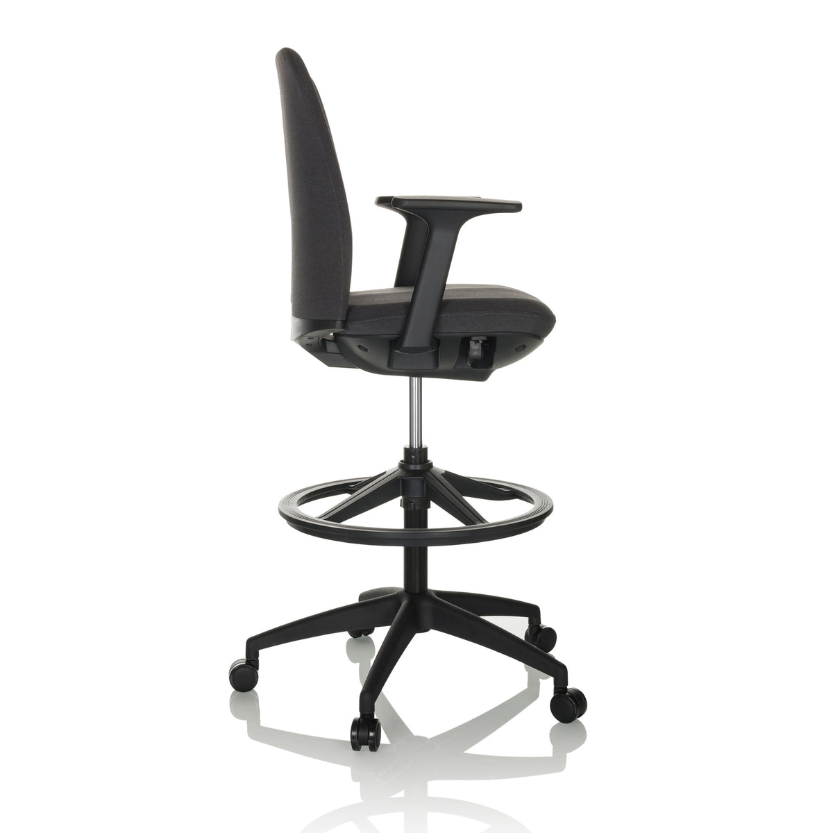 hjh OFFICE Arbeitsstuhl Counterstuhl Drehstuhl NESTORA WORK Stoff schwarz - 4064323036227