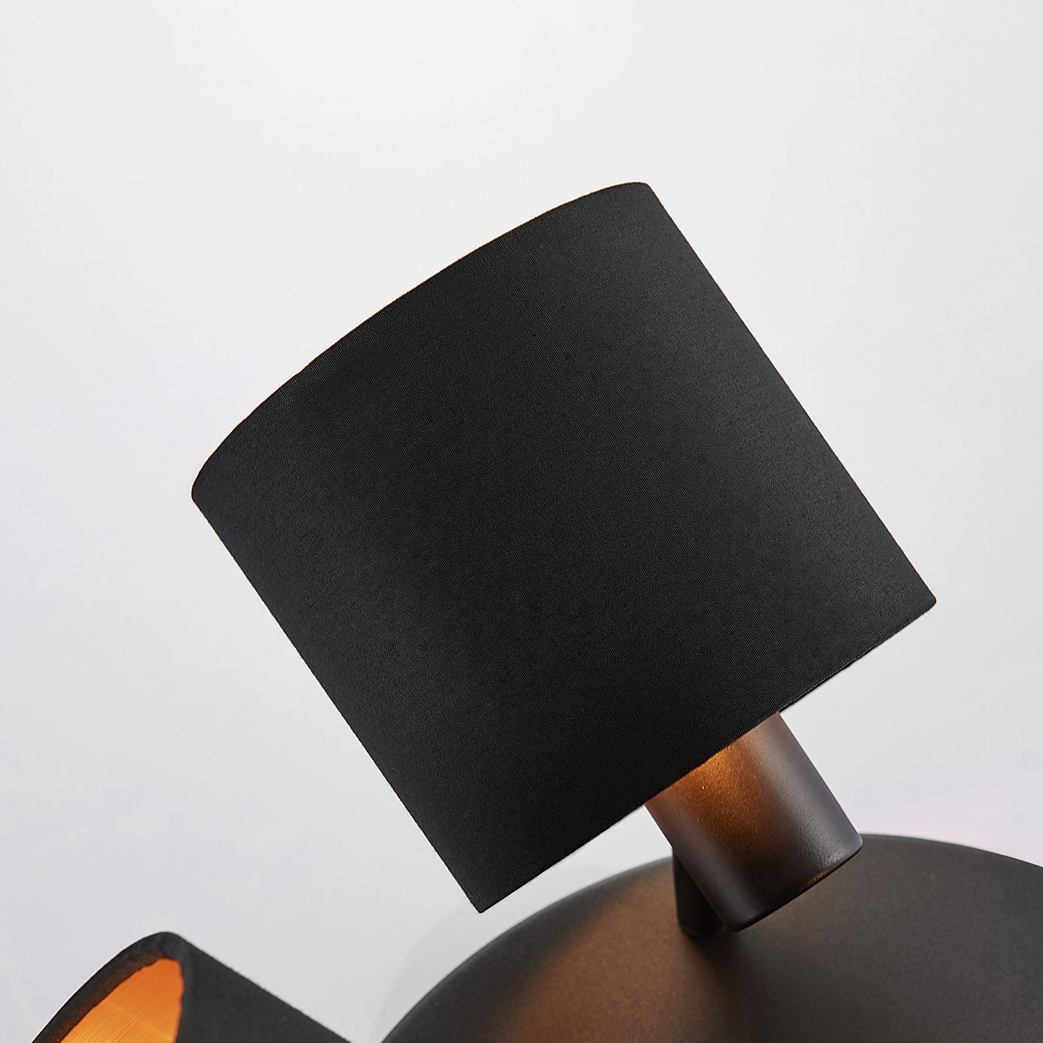 B-Ware Lindby Stoff Deckenlampe Vasilia In Schwarz Gold 3 Flg Deckenlampe Deckenlicht