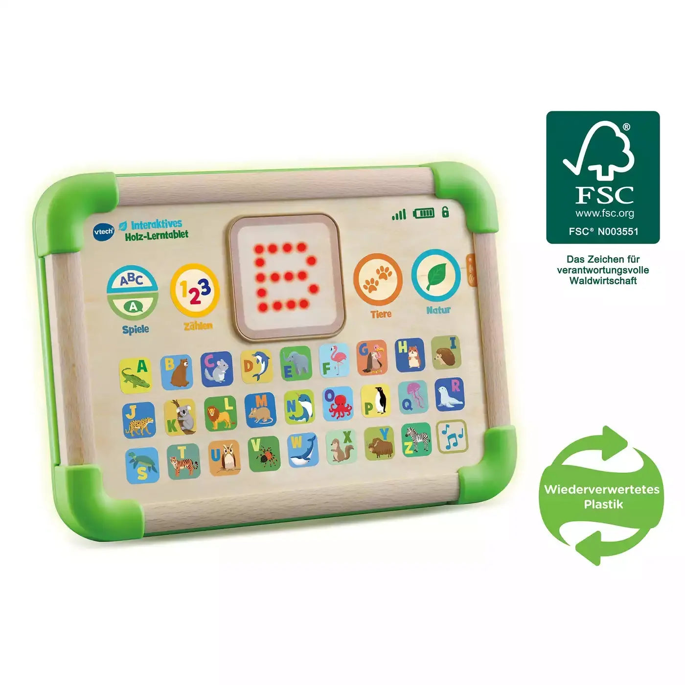 B-Ware Vtech Lerntablet Lerncomputer Interaktives Holz Lerntablet Buchstaben Zahlen  - 3417766135049