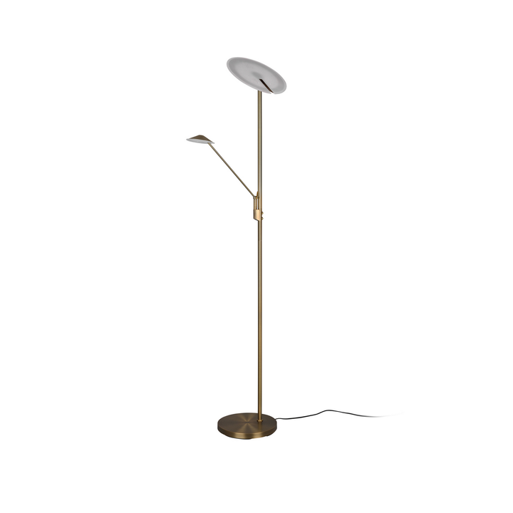Trio Lighting Led Stehleuchte Brantford Leseleuchte Altmessing Stehlampe Lampe B-Ware