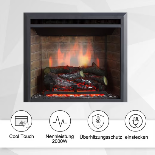 Balderia Elektrokamin Einbaukamin Heizung 2000 W Calida Kaminfeuer Elektro Kamin  B-Ware - 3448003901