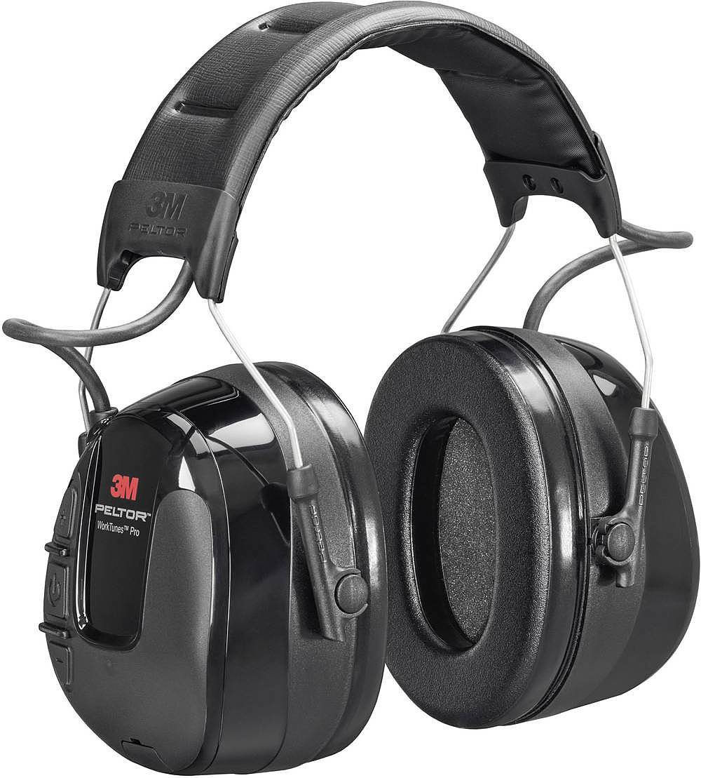 Casque antibruit 3M PELTOR WorkTunes Pro, protection auditive 32 dB, 1 pièce, noir 187