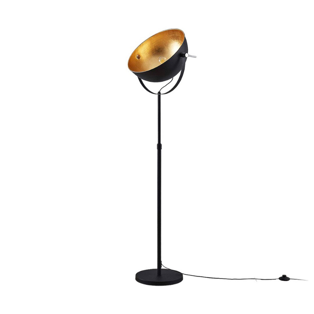 Lindby Stehleuchte Muriel Stehlampe Standleuchte Lampe Leuchte E27 schwarz gold