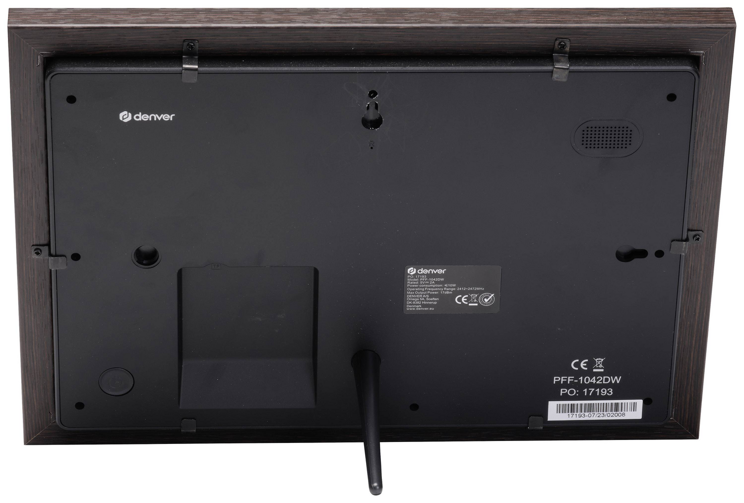 B-Ware Denver Pff 1042 Darkwood Digitaler Wi Fi Bilderrahmen 25.7cm 10.1 Zoll Fotorahmen