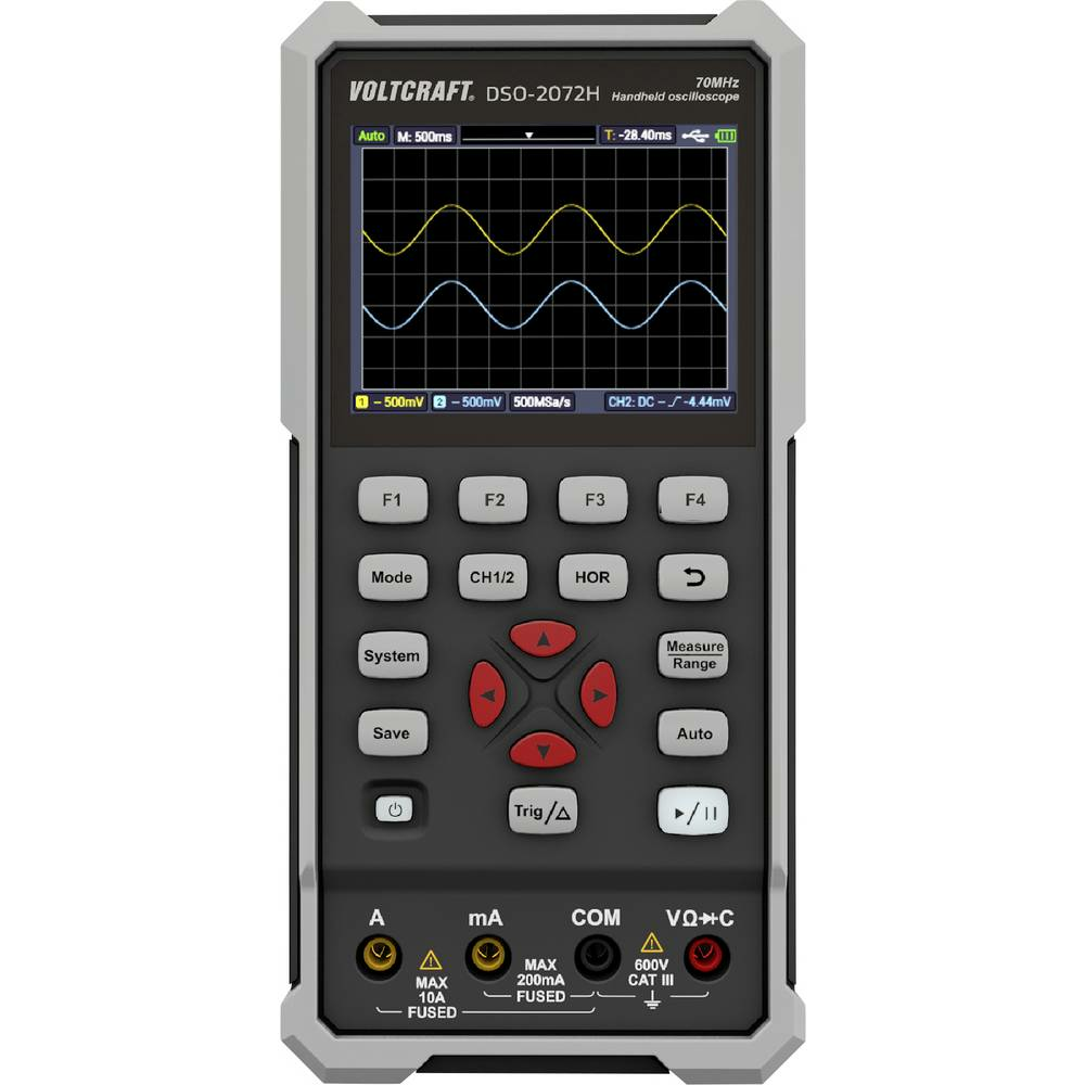 B-Ware Voltcraft Dso 2072 H Hand Oszilloskop Scope Meter 70 M Hz 2 Kanal 250 M Sa/S 8 514