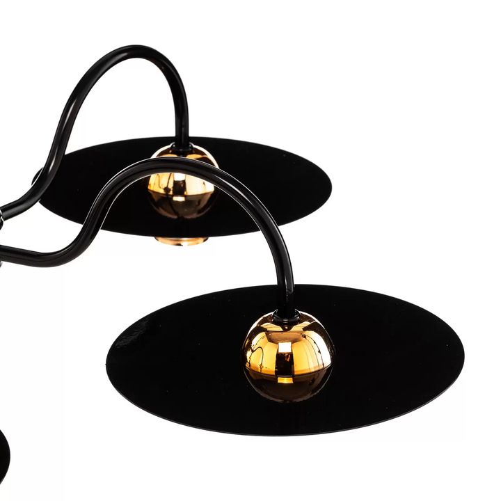 Hängeleuchte Yorik Fünfflammig Schwarz/Kupfer Hängelampe Lampe Leuchte Licht E27 B-Ware - 5907687431484