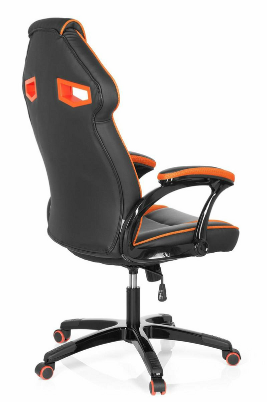 Hjh Office Gaming Stuhl Bürostuhl Guardian Schwarz Orange Kunstleder B-Ware - 4251084654344