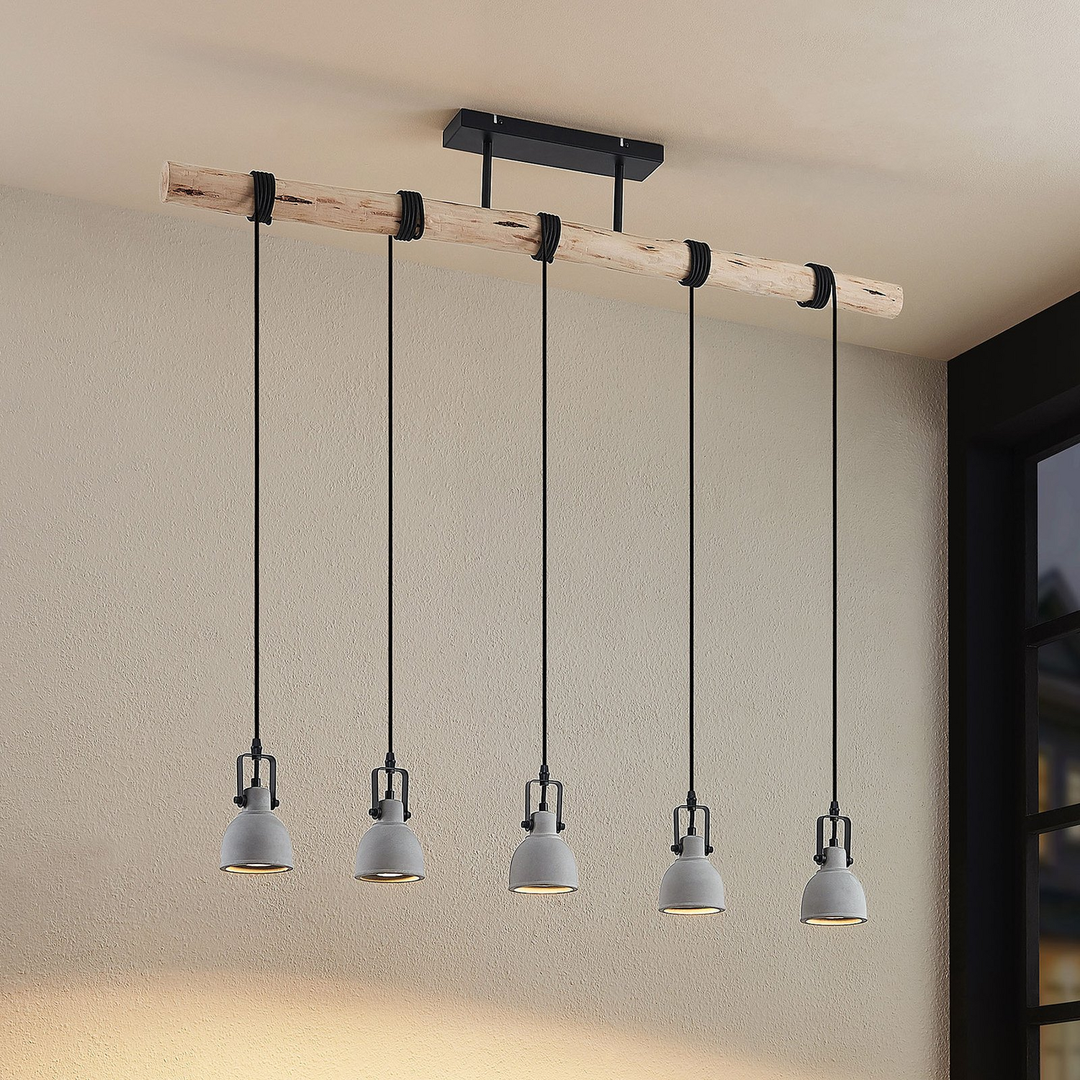 Lindby Amilia Hängeleuchte Deckenlampe Pendelleuchte Gu10 Mit Betonschirmen 5 Fl B-Ware