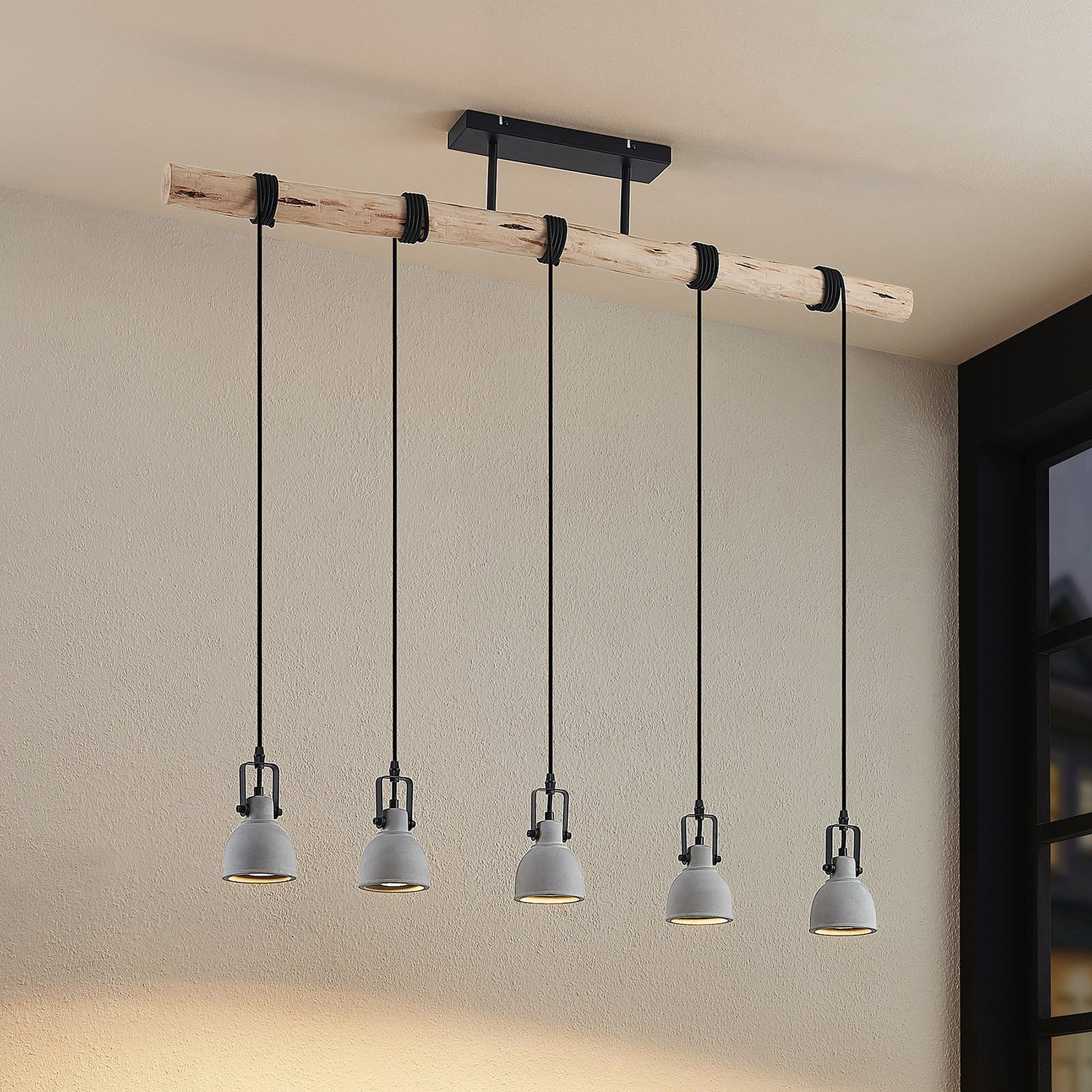 B-Ware Lindby Amilia Hängeleuchte Deckenlampe Pendelleuchte Gu10 Mit Betonschirmen 5 Fl