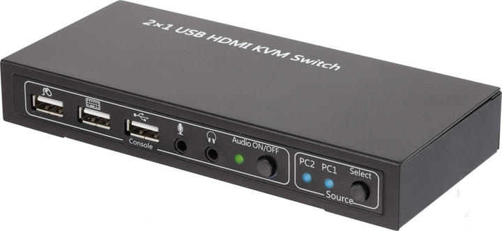 Speaka Professional 2 Port KVM Umschalter HDMI USB 1920x1080 3840x2160 Pixel