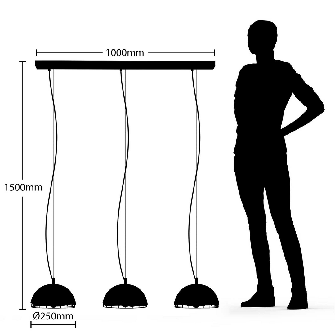 Lindby Lorima Hängeleuchte Hängelampe Hängelicht Leuchte Lampe Licht Betonschirm