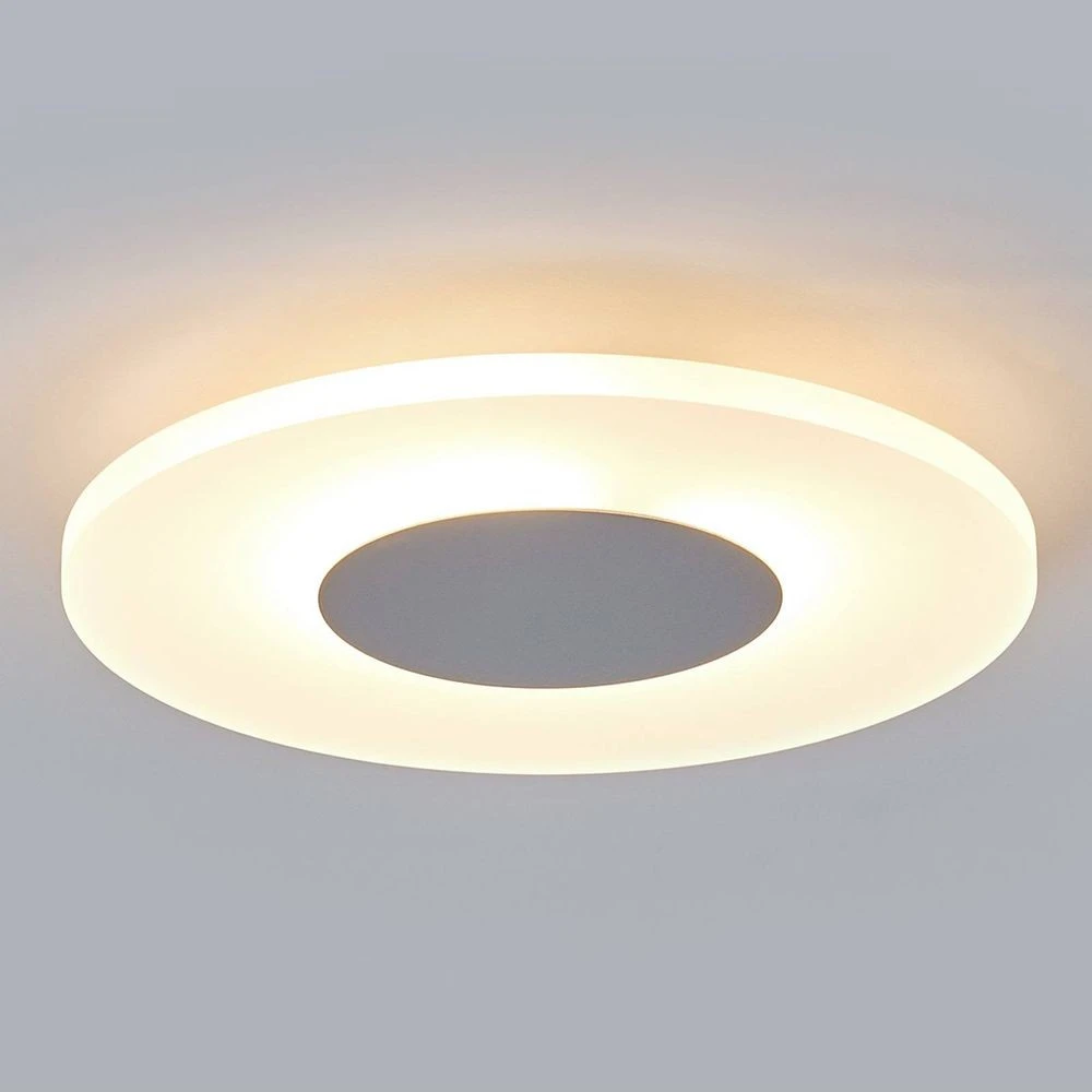 B-Ware Lindby Deckenlampe Deckenleuchte Led Weiß Satiniert Chrom Warmweiß Dekorativ Tar