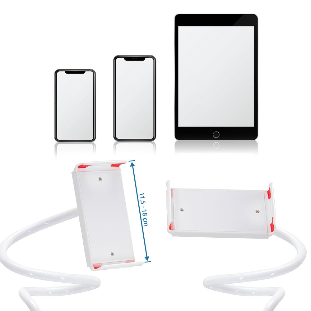 HJH Office Handyhalterung FLEXMOBI I mit Klemmfuß / Schwanenhals ABS 9 STÜCK - 4064323013211