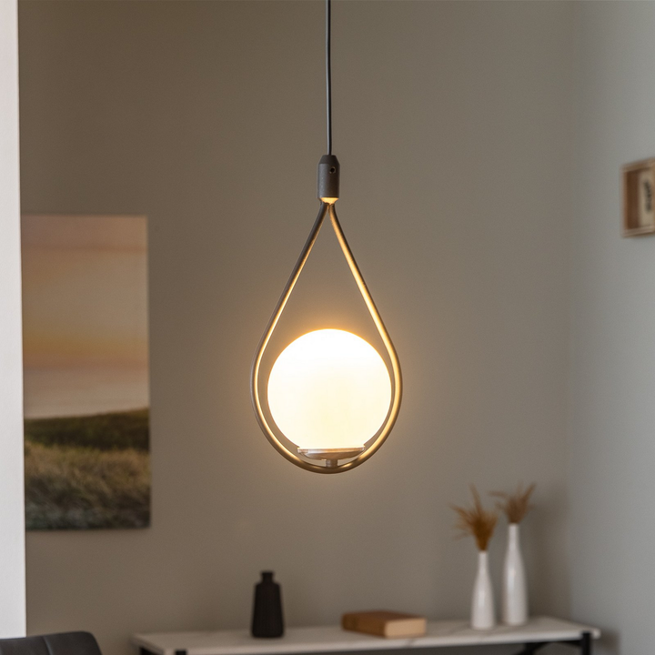 Hängeleuchte Mudoni Mr 937 1 Flg. Schwarz/Opalglas Hängelampe Leuchte Lampe 257 B-Ware - 8681875649222