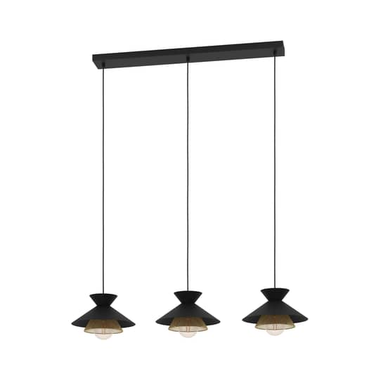 Eglo Hängeleuchte Grizedale Hängelampe Pendelleuchte Lampe Leuchte 3 Fl. Schwarz B-Ware - 9002759438869