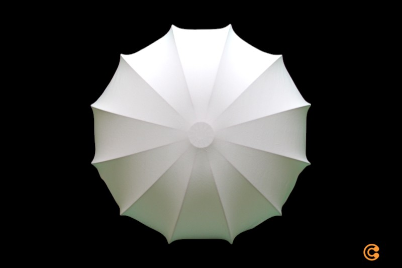 B-Ware Aeron Deckenleuchte Textillampe Weiß 60 Cm Deckenbeleuchtung Lampe Licht E27878