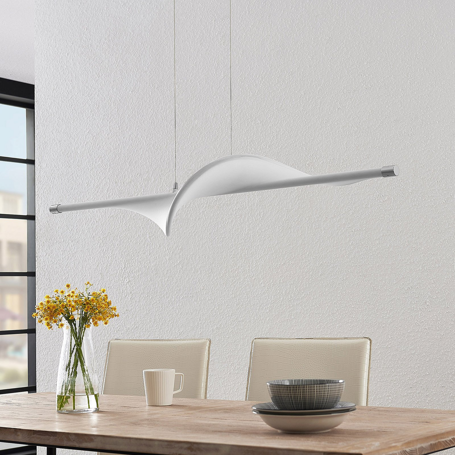 B-Ware Lucande Pendelleuchte Hängeleuchte Led Edano Textil Weiß Dimmbar28