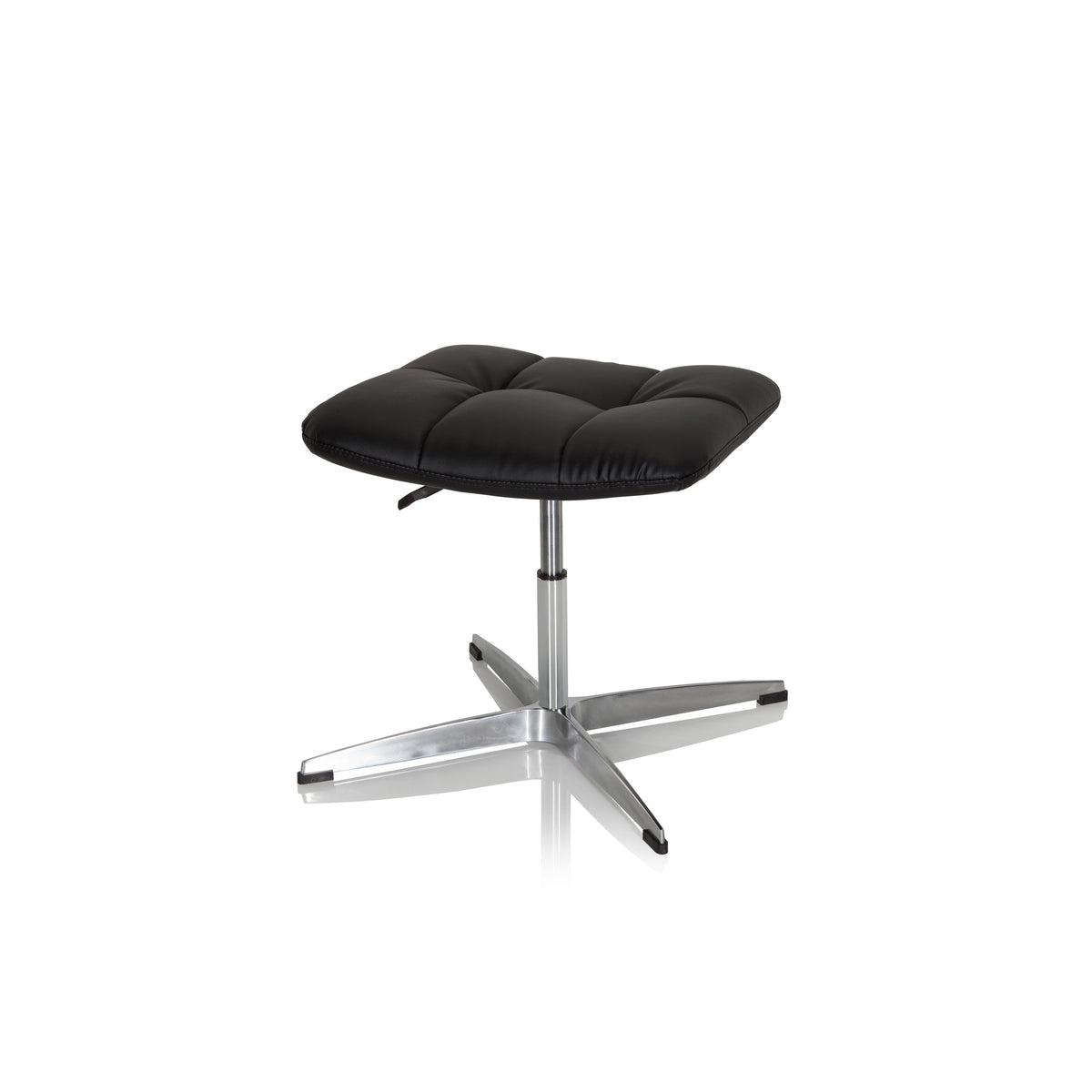 hjh OFFICE Hocker Drehstuhl SARANTO Sitzhocker Sitz-Hocker Kunstleder schwarz    - 4251084696696