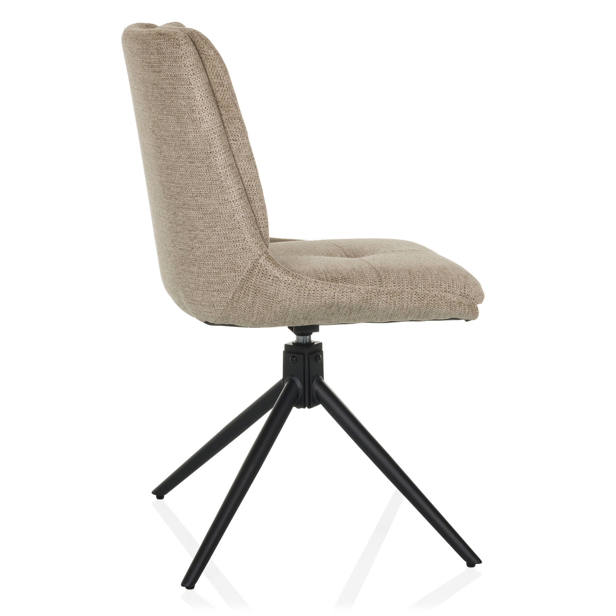 hjh LIVING Dining Stuhl TARVISO I Esszimmerstuhl Deko Stoff beige Polsterstühle - 4064323045144