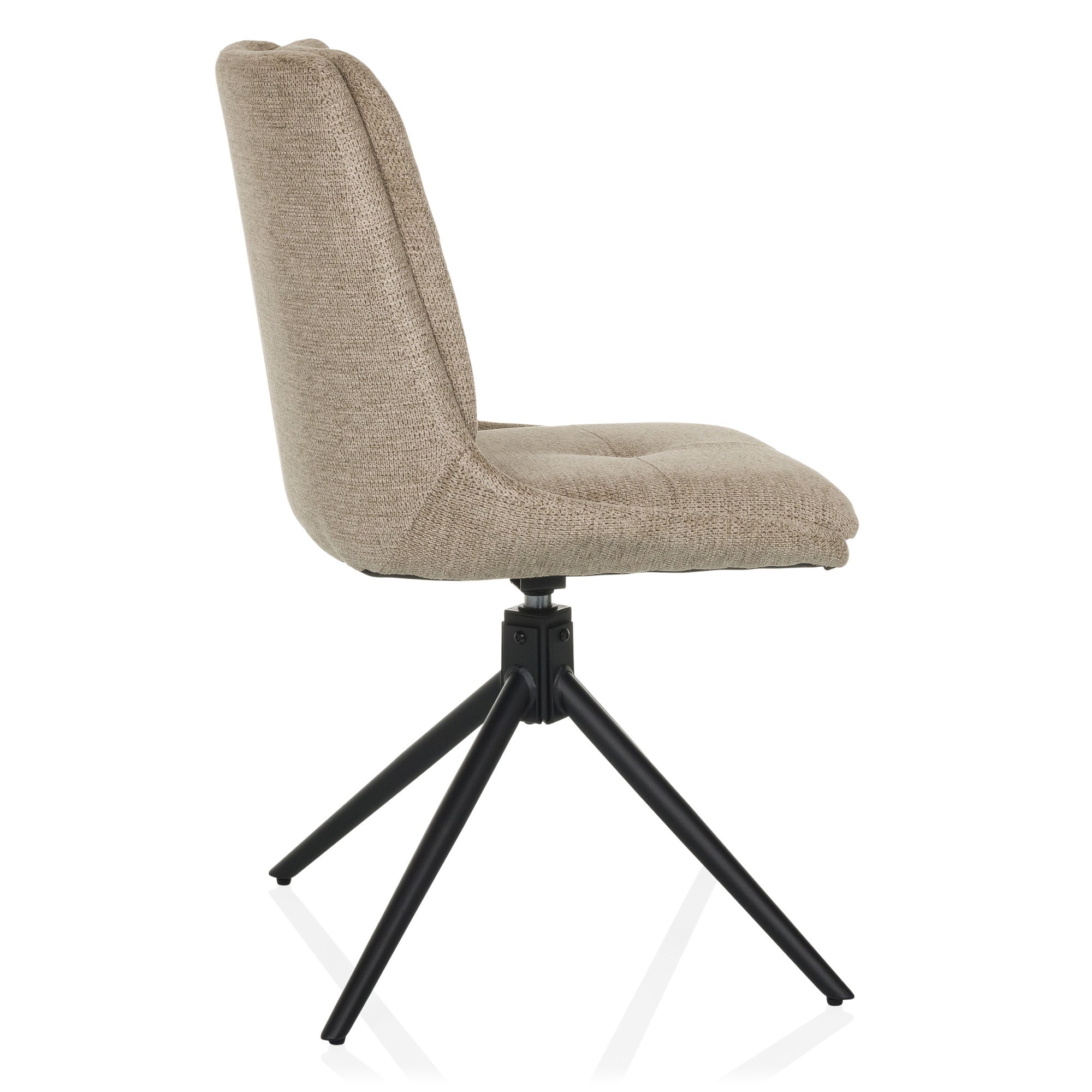 hjh LIVING Dining Stuhl TARVISO I Esszimmerstuhl Deko Stoff beige Polsterstühle - 4064323045144