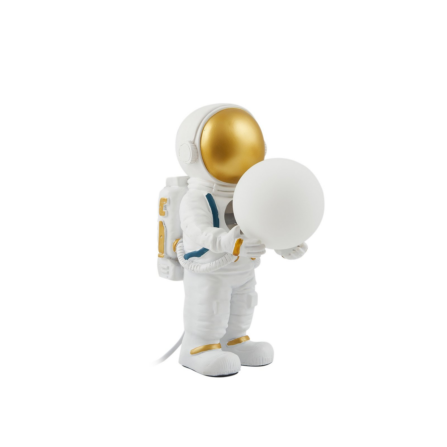 B-Ware Lindby Tischleuchte Kosmo Weiß Gold Keramik Glas Tischlampe Lampe Leuchte Spot