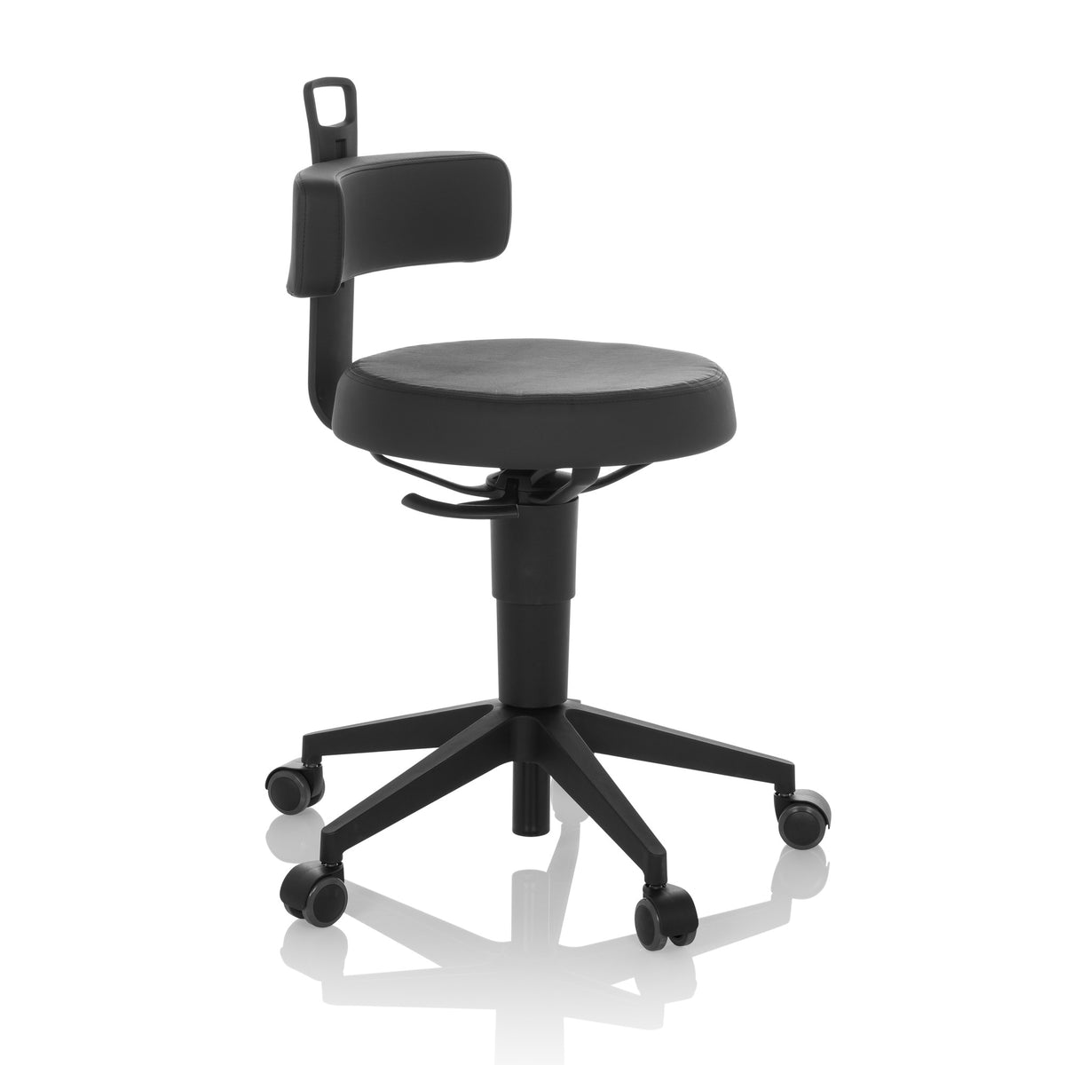 hjh OFFICE Arbeitshocker Balancestuhl TOP WORK FLEX PU Kunstleder schwarz - 4064323037415
