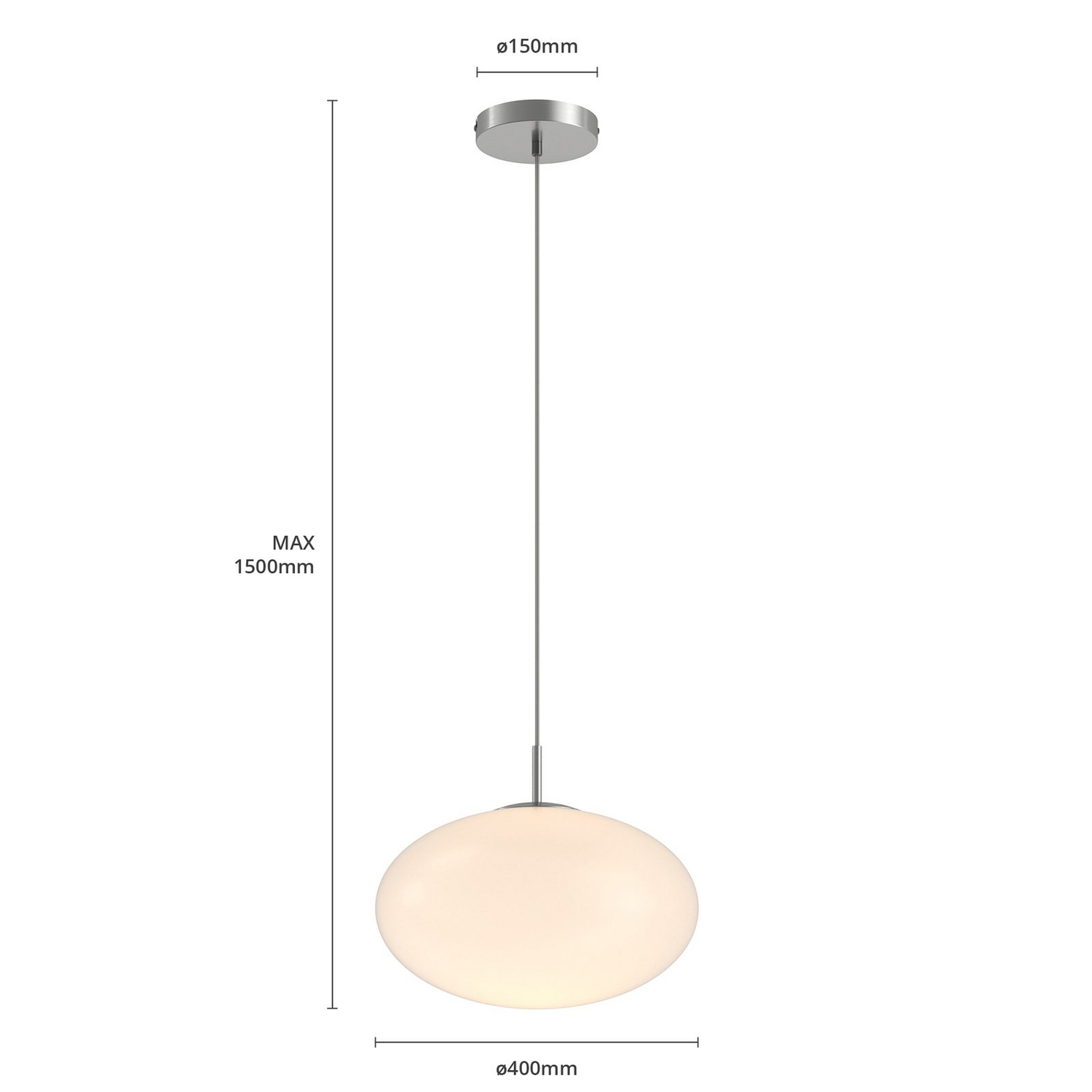 Suspension Lindby Sonika, applique murale, plafonnier, douille E27, ampoule nickel opale W31, produit de seconde main