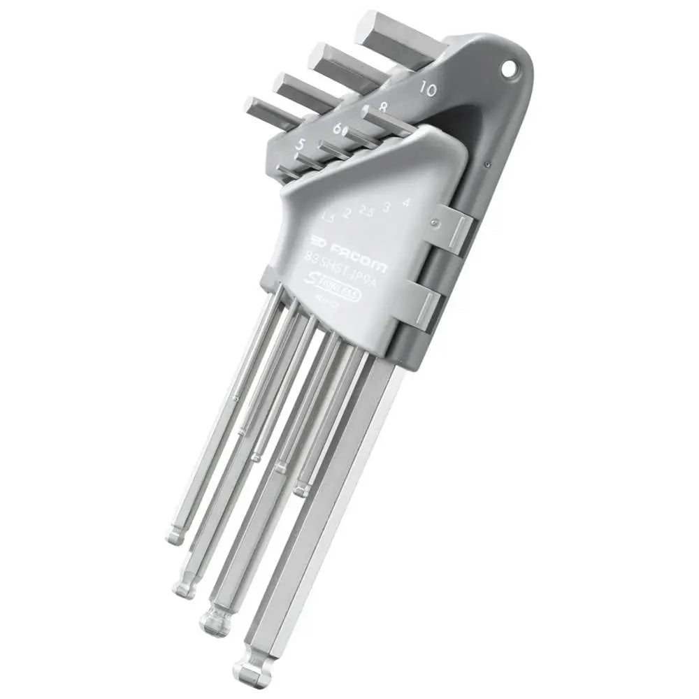 B-Ware Facom Stiftschlüssel Set Winkelschlüssel Edelstahl Sechskantschlüssel Satz 9 Tlg - 3662424000638