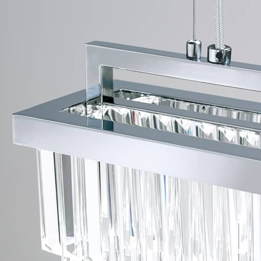 Orion Led Pendelleuchte Prism Hängeleuchte Hängelampe Leuchte Led Länglich Chrom B-Ware - 9003090268603