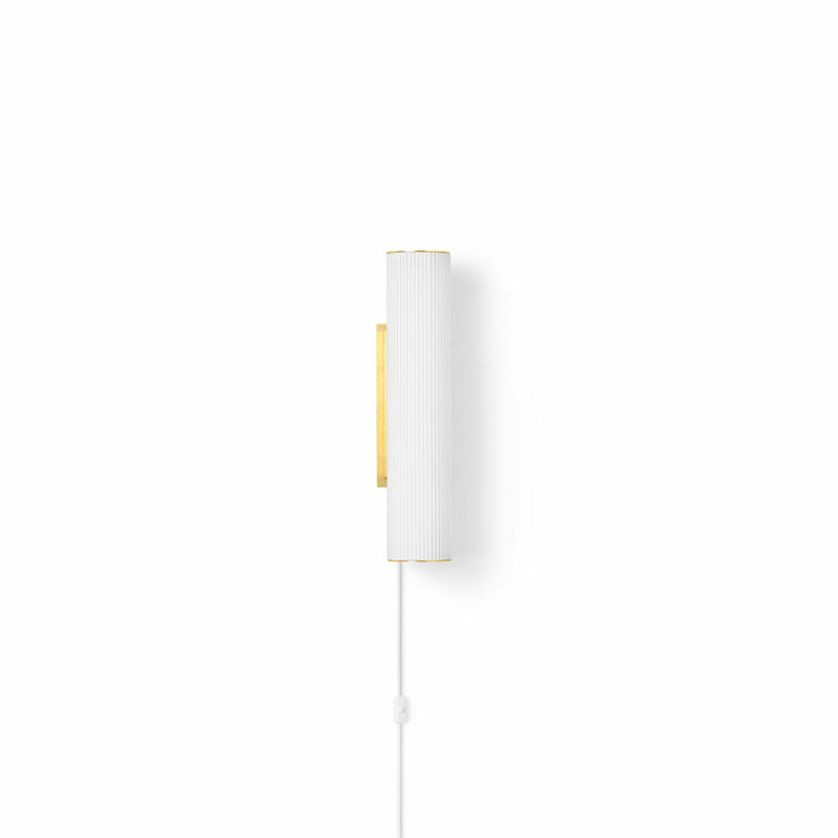 B-Ware Ferm Living Vuelta Led Wandleuchte Wandlampe Lampe Leuchte Weiß Messing Dimmbar