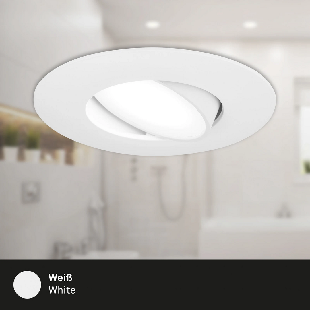 Briloner LED-Einbauspot 7597 Deckenlampe Deckenlicht Lampe 3er IP65 4.000 K weiß