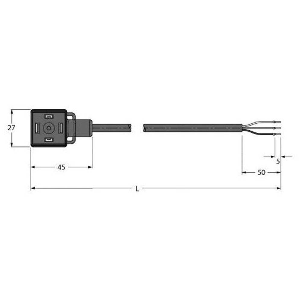 Turck VAS22-L80E-10/TXL Ventilsteckverbinder Bauform A Steckverbinder Verbinder