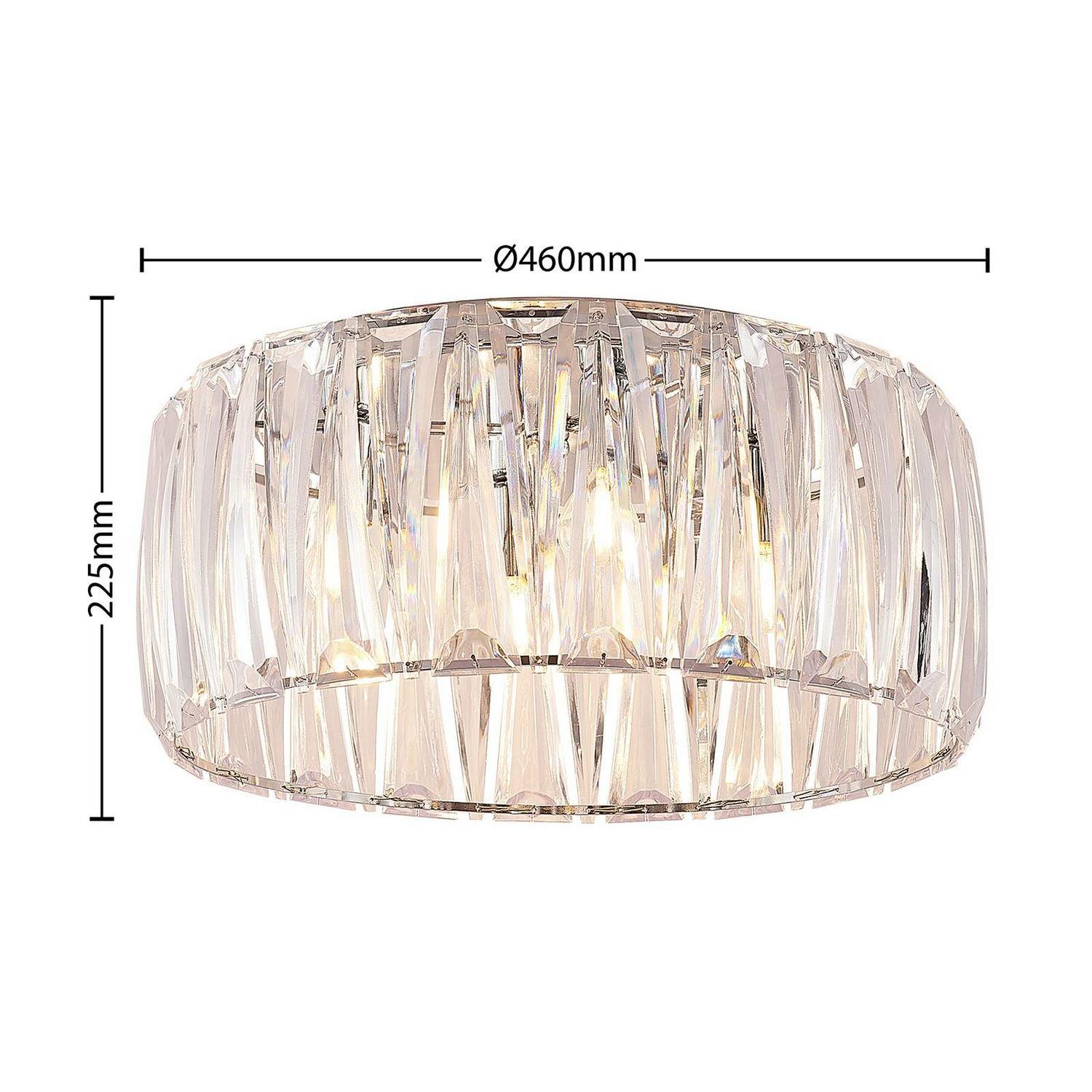 B-Ware Lindby Sofia Deckenlampe Deckenleuchte Lampe Leuchte 4 Flm E14 Transparent Chrom