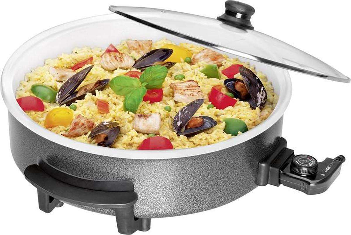 B-Ware Clatronic Partypfanne Pp 3570 C Glasdeckel Kochplatte Pfanne Elektropfanne 1500 W