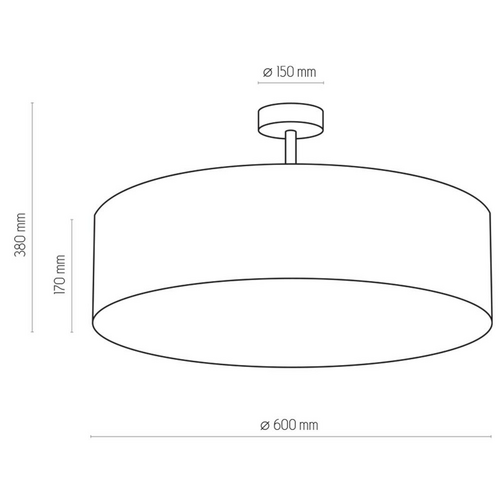 Euluna Deckenlampe Rondo weiß Ø 60 cm Deckenlampe Lampe Leuchte Decke rund E27