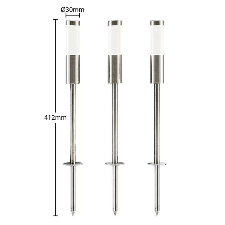 Prios Edinai Led Außenstrahler Erdspieß 3er Set Outdoor Außenleuchte Lampe Licht B-Ware