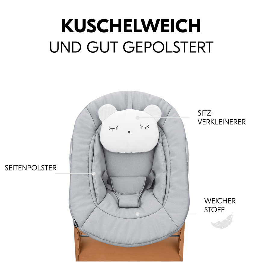 B-Ware Hauck Hochstuhl Mit Newborn Set Alpha Premium Kinderstuhl Hochsitz Nature Grey