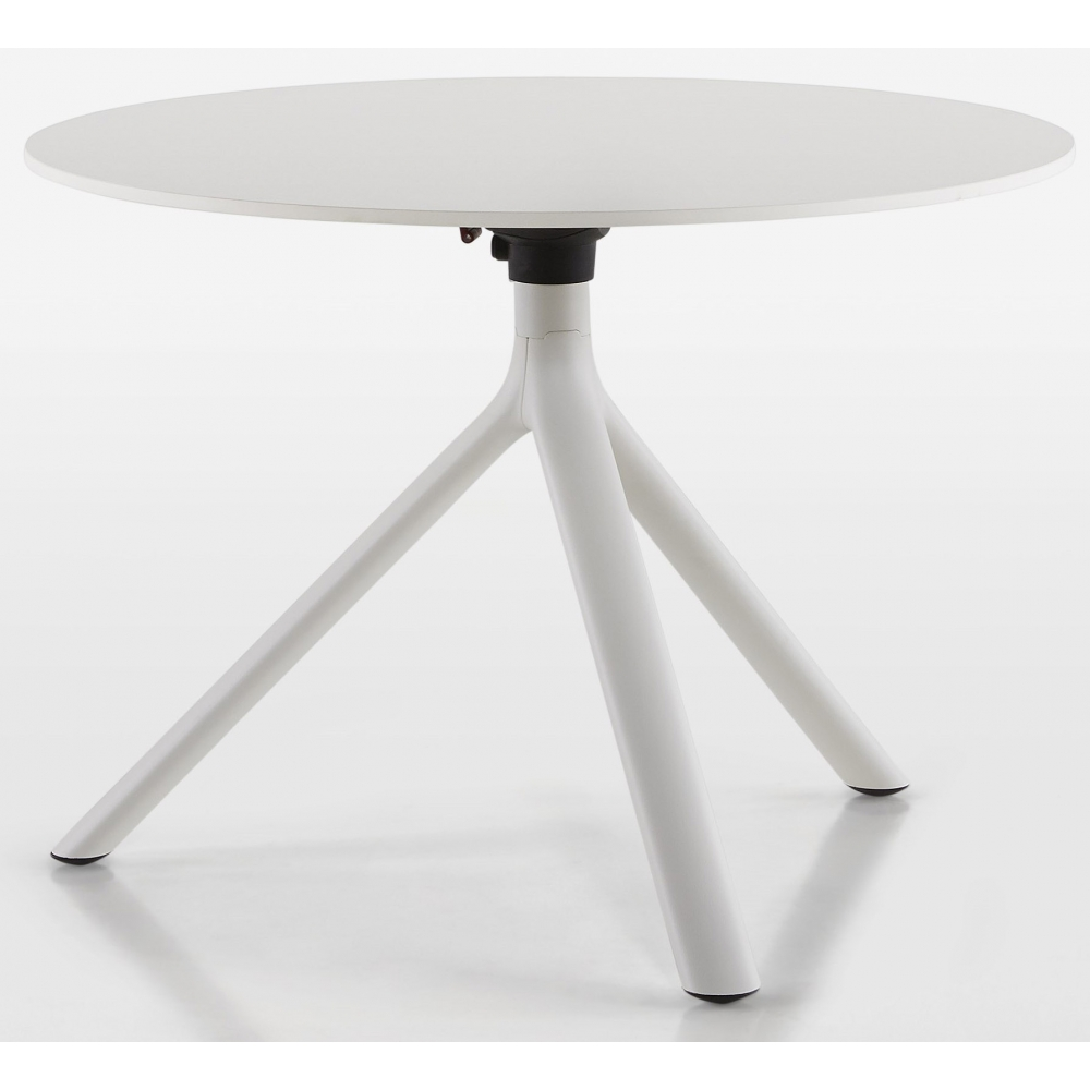 Plank Miura Beistelltisch Grauweiß ø 60cm Matt Tischplatte Klappbar H 73cm Tisch B-Ware - 4260306090310