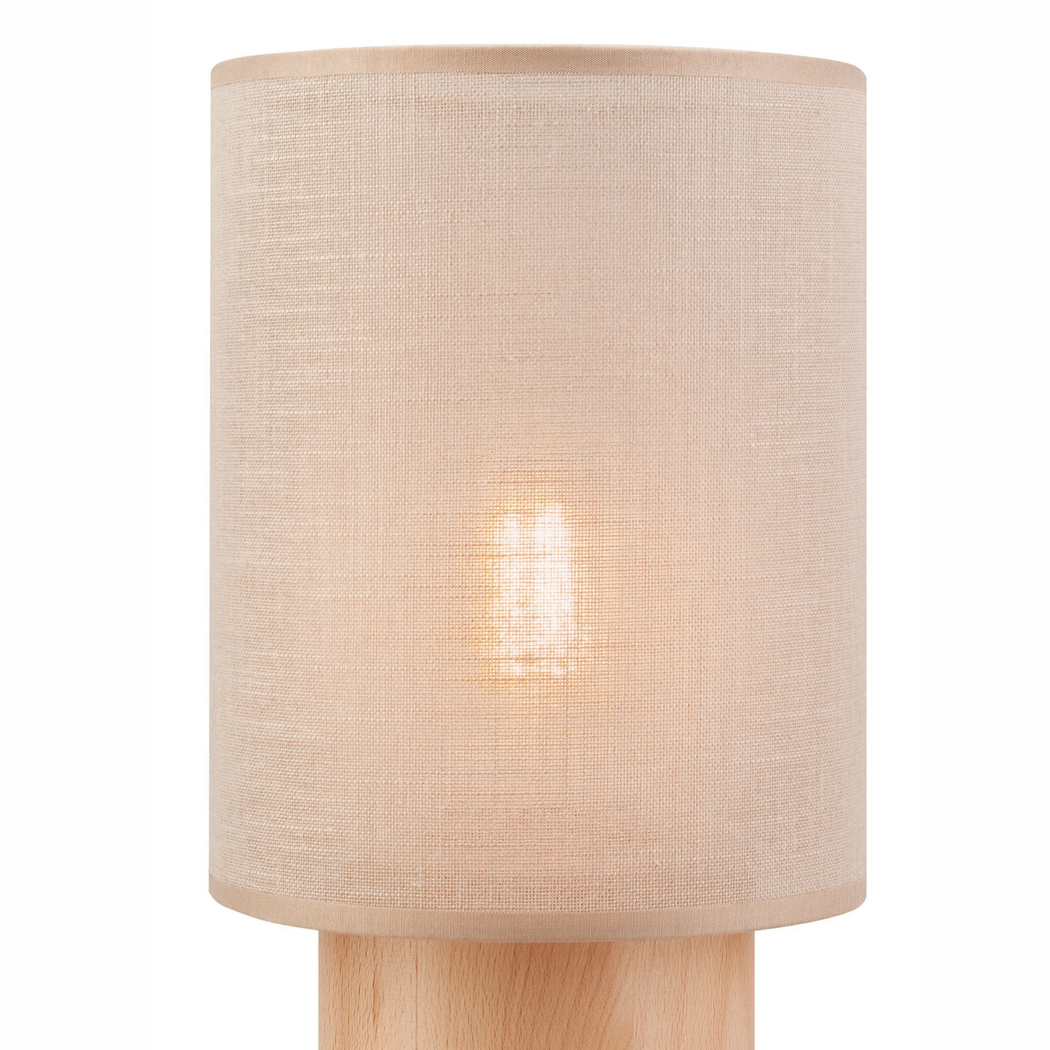 Envostar Asolita Tischleuchte Tischlampe Tischlicht Leuchte Holzfuß Schirm Beige B-Ware - 4251911780871