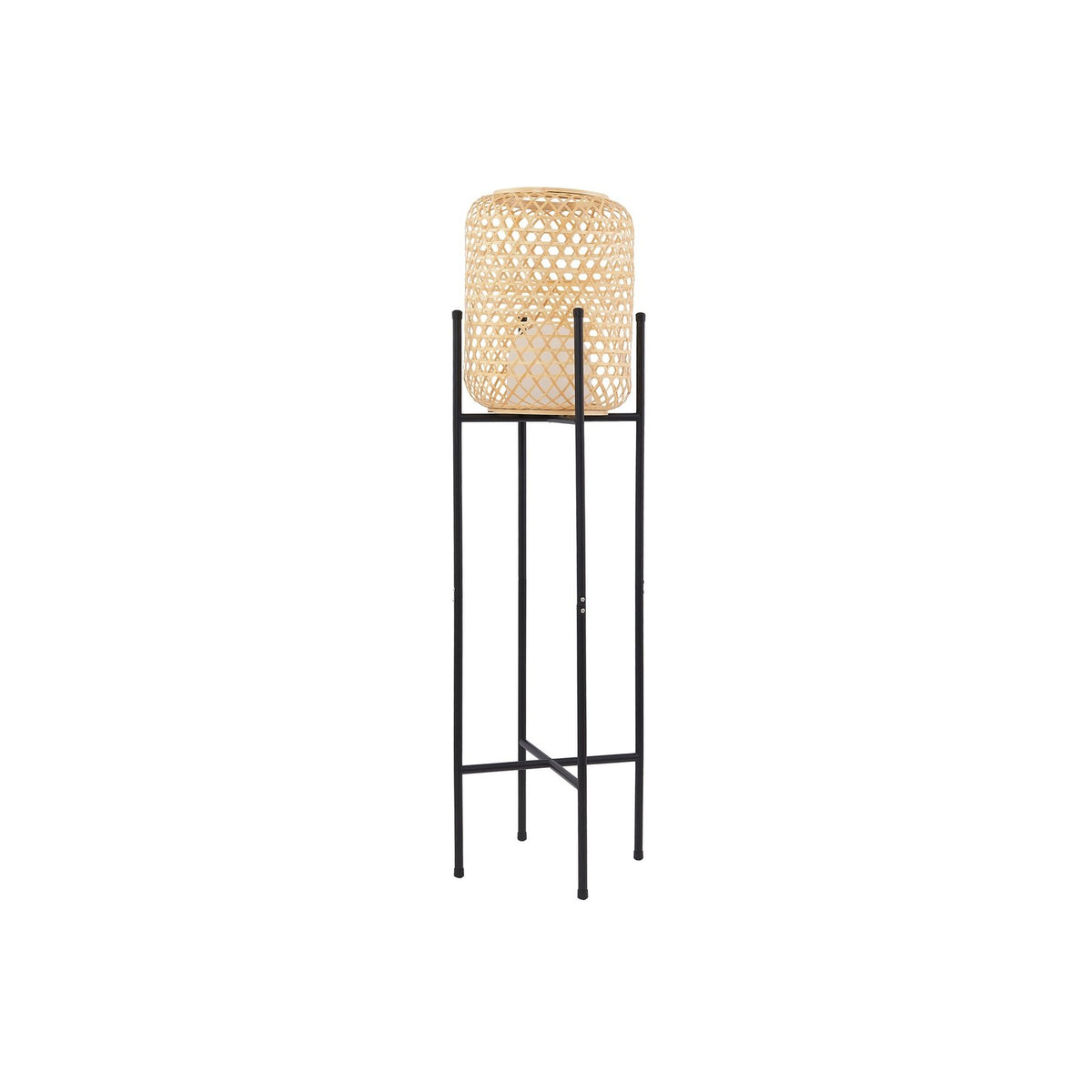 Lucande Stehleuchte Standlampe LED Akku Adebi Bambus Schwarz Dimmfunktion Outdoo - 4251911786033