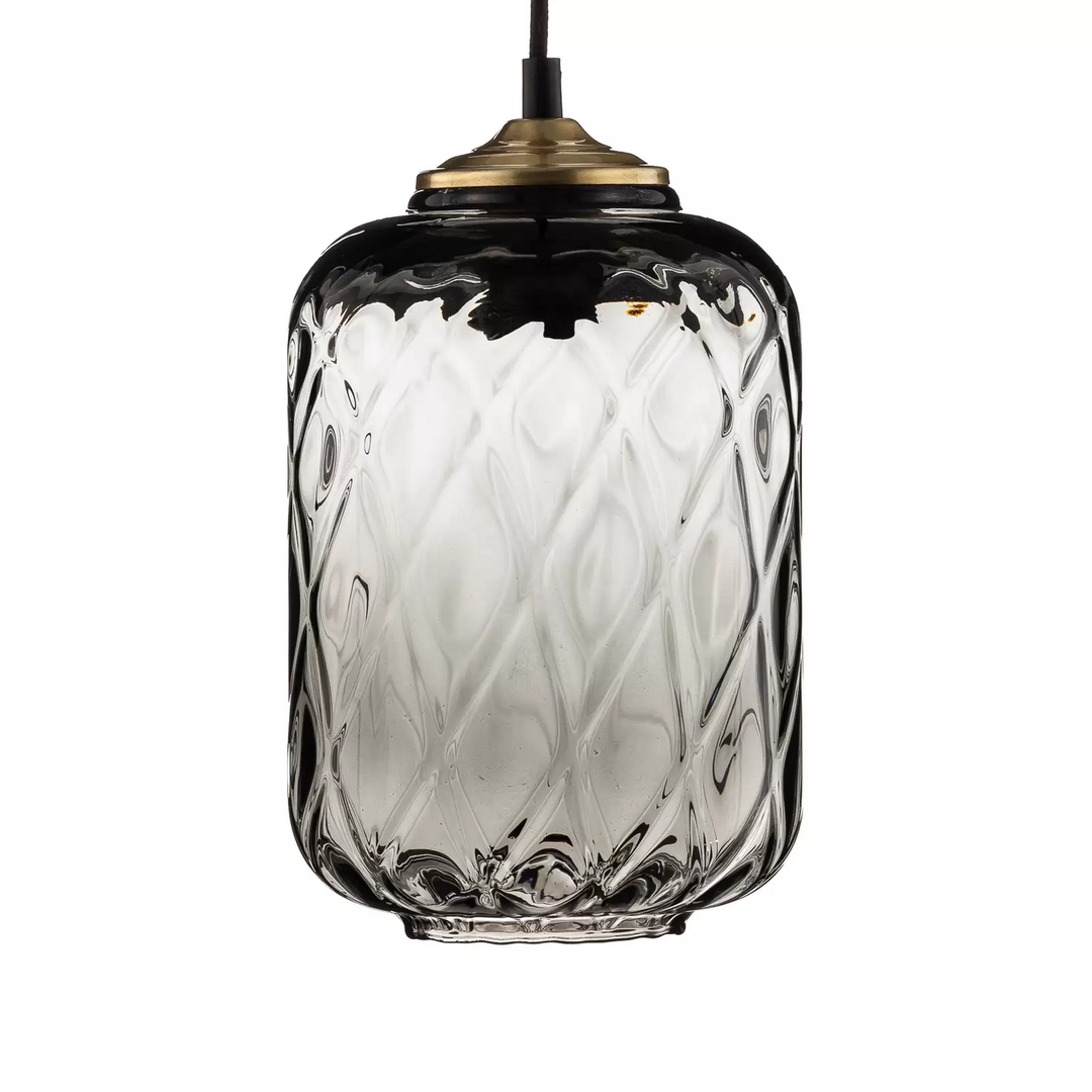 Hängeleuchte Tezeusz Glasschirm Rauchgrau ø 17cm Hängelampe Lampe Leuchte Spot B-Ware - 5904496319231