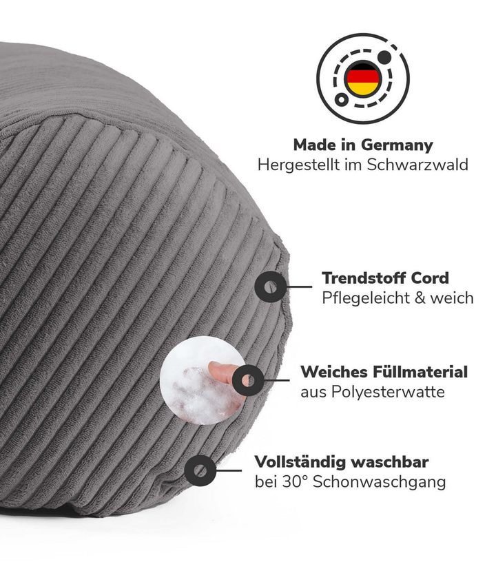 Mokebo Xxl Nackrolle Mit Cordbezug 'Das Nickerchen' Kissenrolle Rolle Kissen278 B-Ware