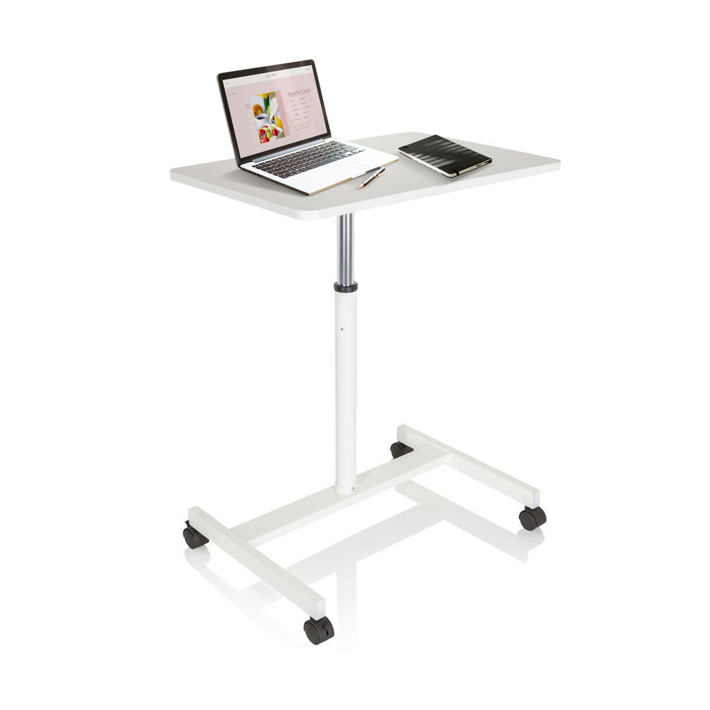 B-Ware Hjh Office Stand Vm Su Stehschreibtisch Stehtisch Laptopständer Mit Rollen Weiß
